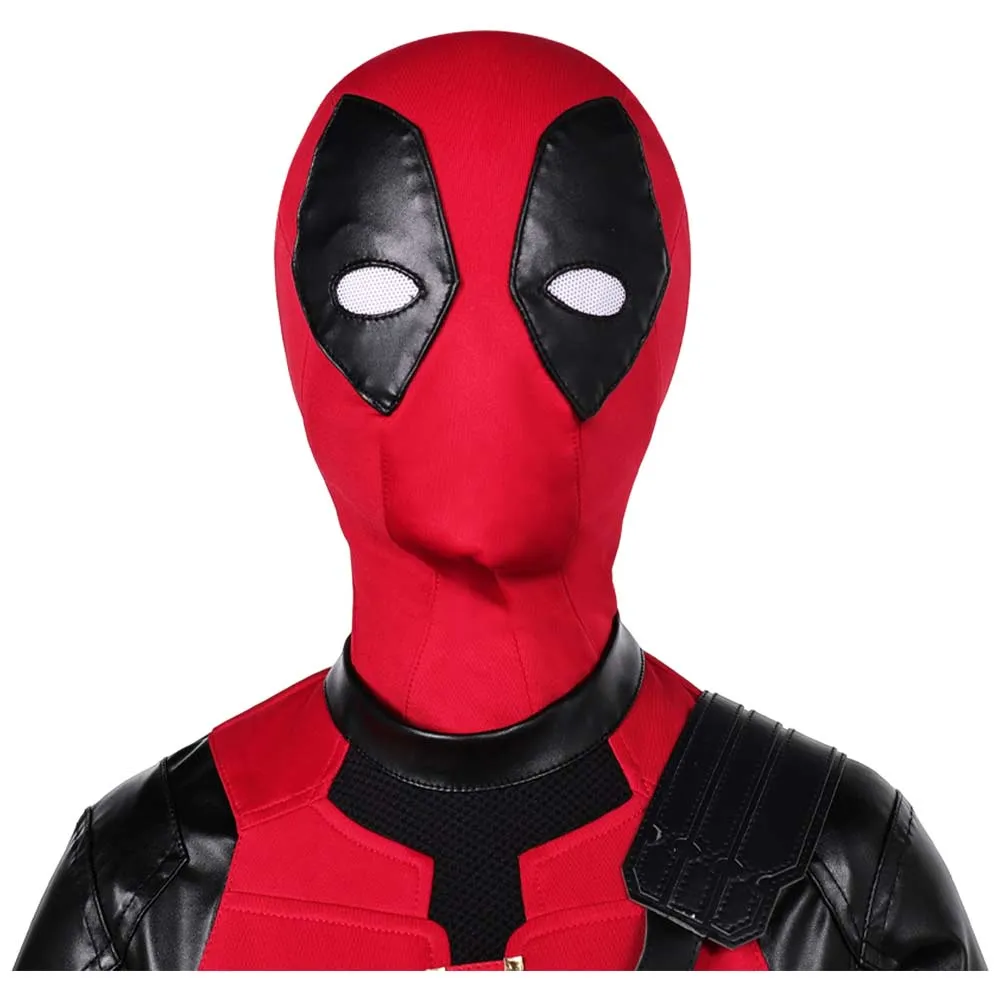 Deadpool Wade Wilson Kids Red Set Cosplay Costume Outfits Halloween Carnival Suit