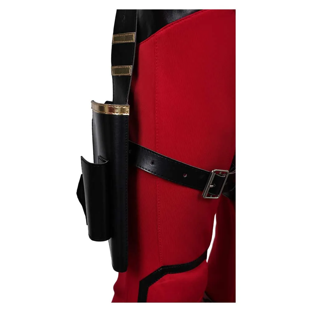 Deadpool Wade Wilson Kids Red Set Cosplay Costume Outfits Halloween Carnival Suit