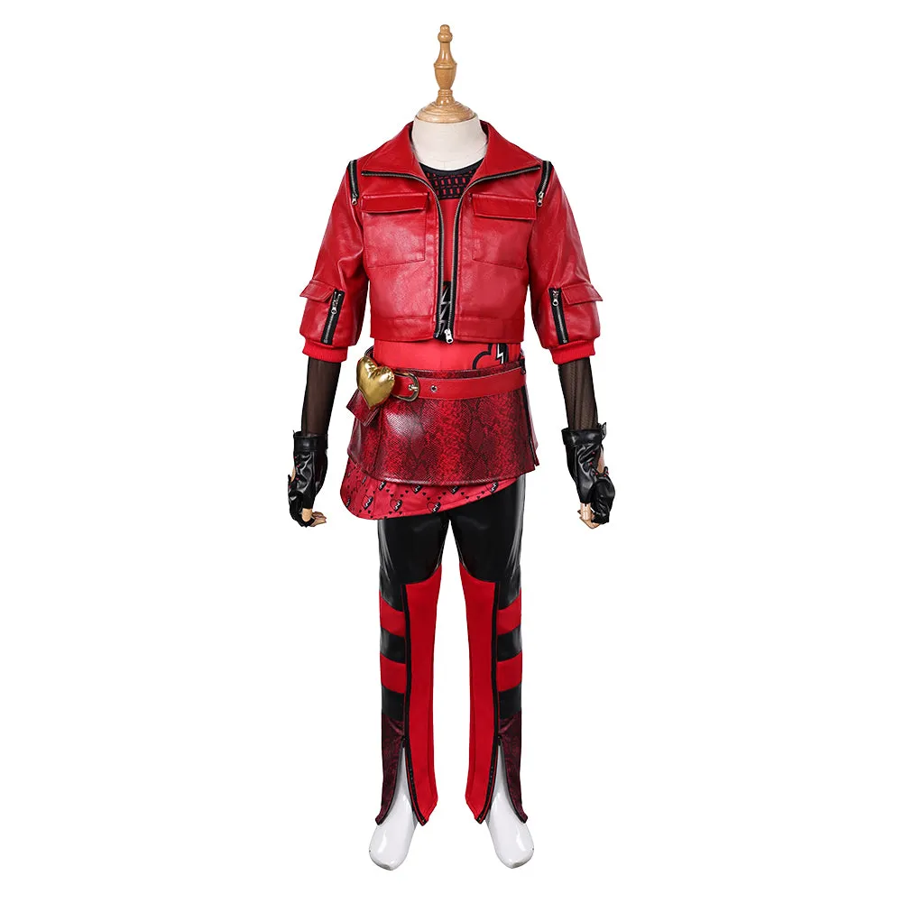 Descendants: The Rise of Red 2024 Red Kids Children Red Full Set Cosplay Costume Outfits