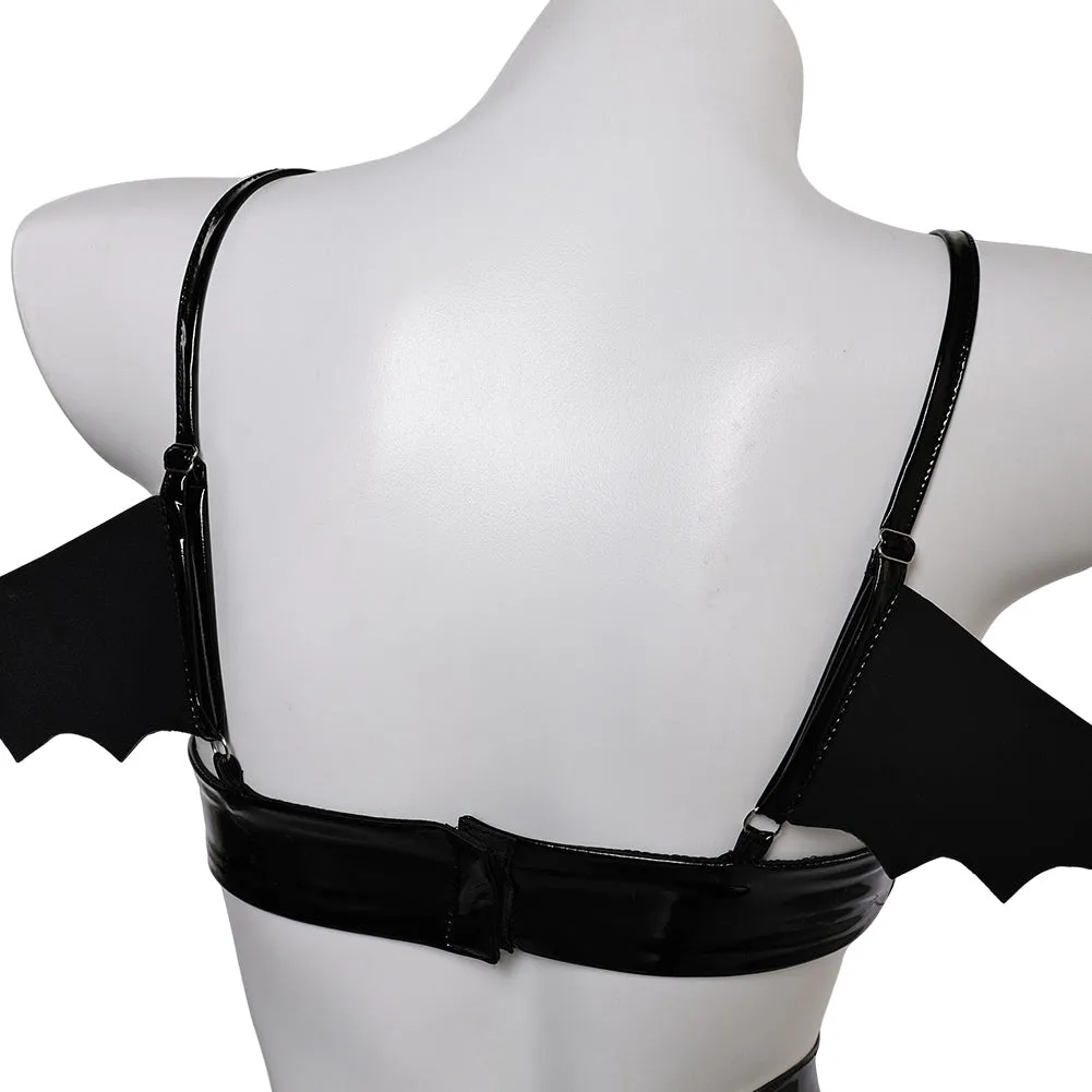 Devil Bat 3 Black Lingerie For Women Cosplay Costume Outfits Halloween Carnival Suit