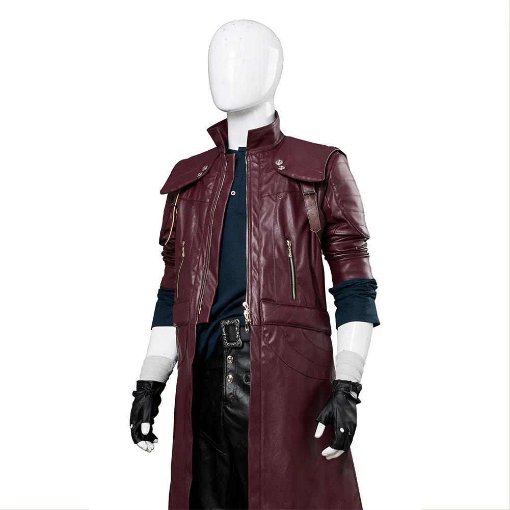 Devil May Cry V DMC5 Dante Aged Outfit Leather Cosplay Costume