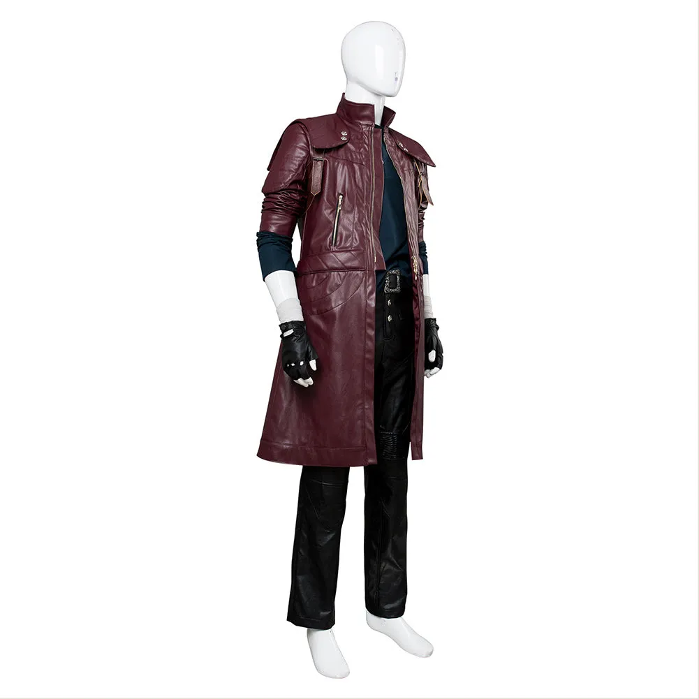 Devil May Cry V DMC5 Dante Aged Outfit Leather Cosplay Costume
