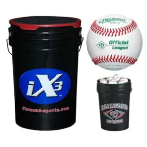 Diamond Bucket of Baseballs - 3 Dozen