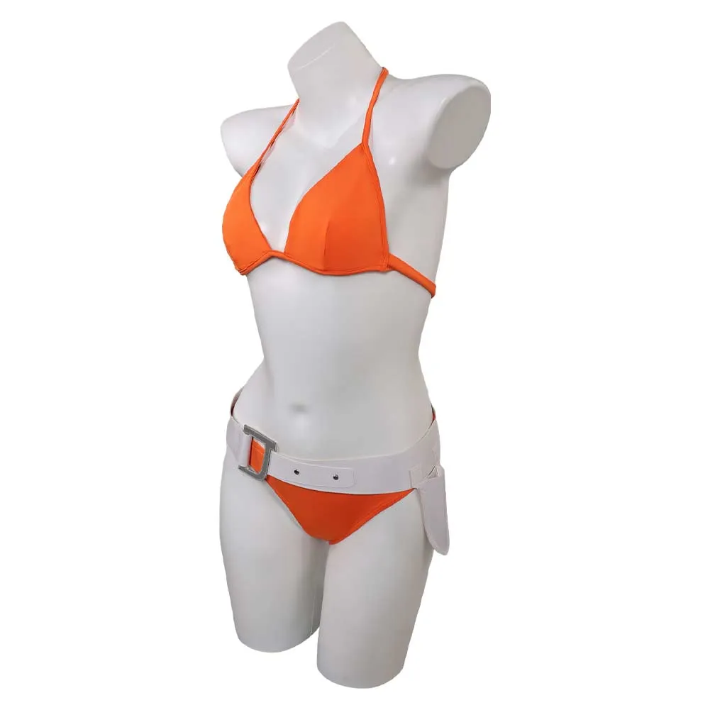 Die Another Day Jinx Johnson Orange Sexy BIKINIS Swimsuit Swimwear Cosplay Costume Outfits