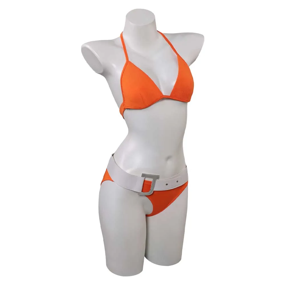 Die Another Day Jinx Johnson Orange Sexy BIKINIS Swimsuit Swimwear Cosplay Costume Outfits