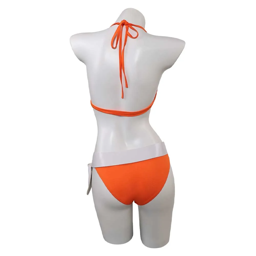 Die Another Day Jinx Johnson Orange Sexy BIKINIS Swimsuit Swimwear Cosplay Costume Outfits