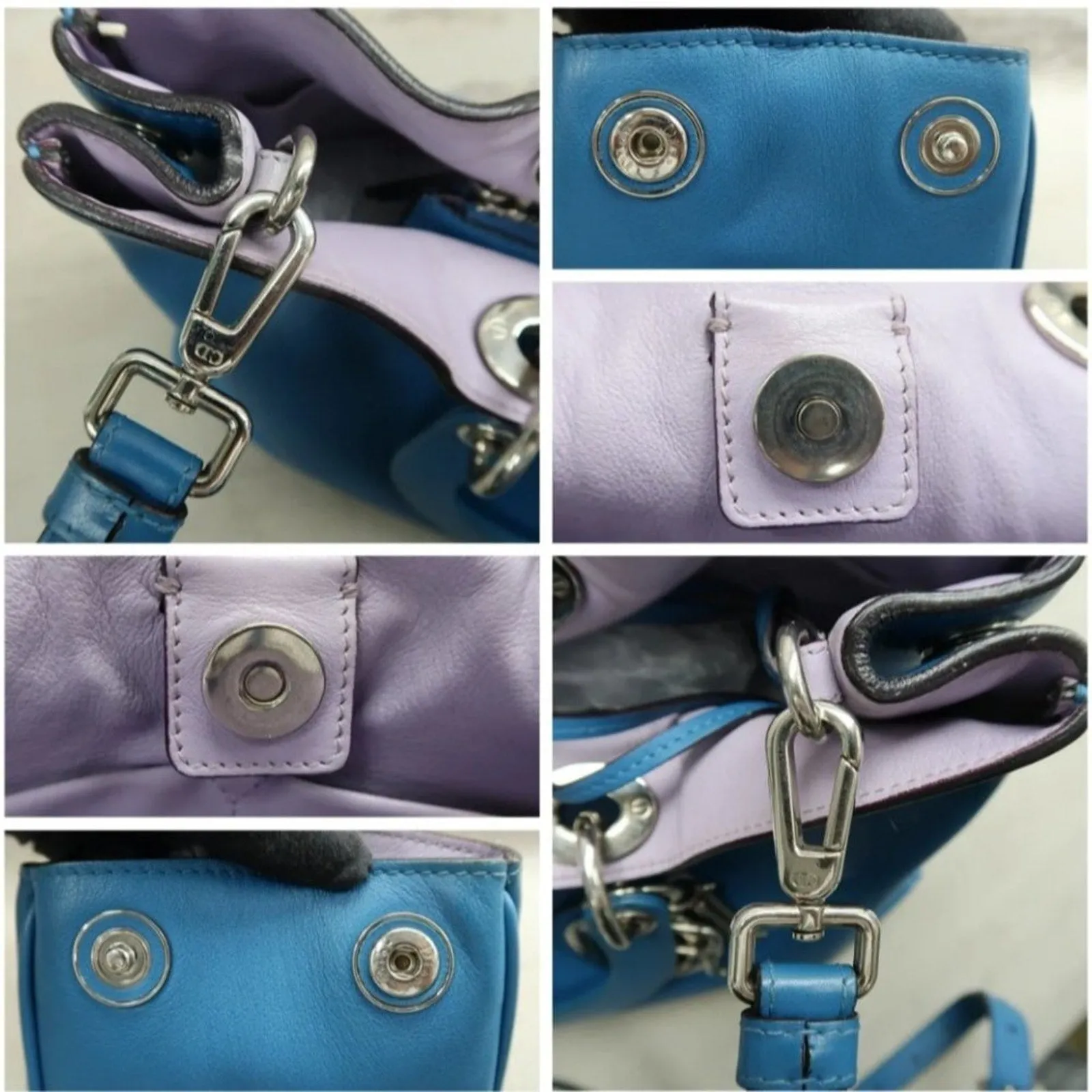 Dior VIP Blue Leather Satchel Bag