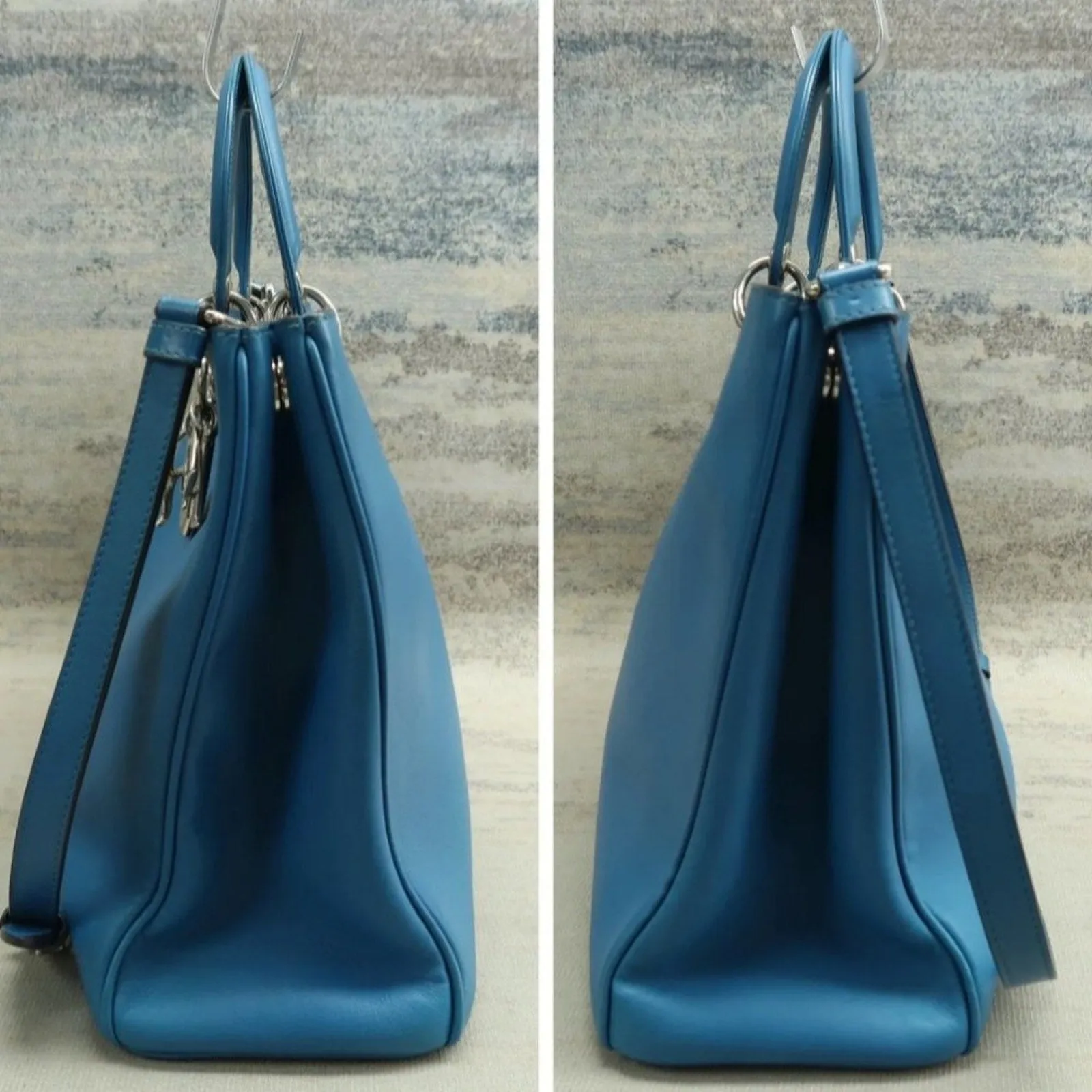 Dior VIP Blue Leather Satchel Bag