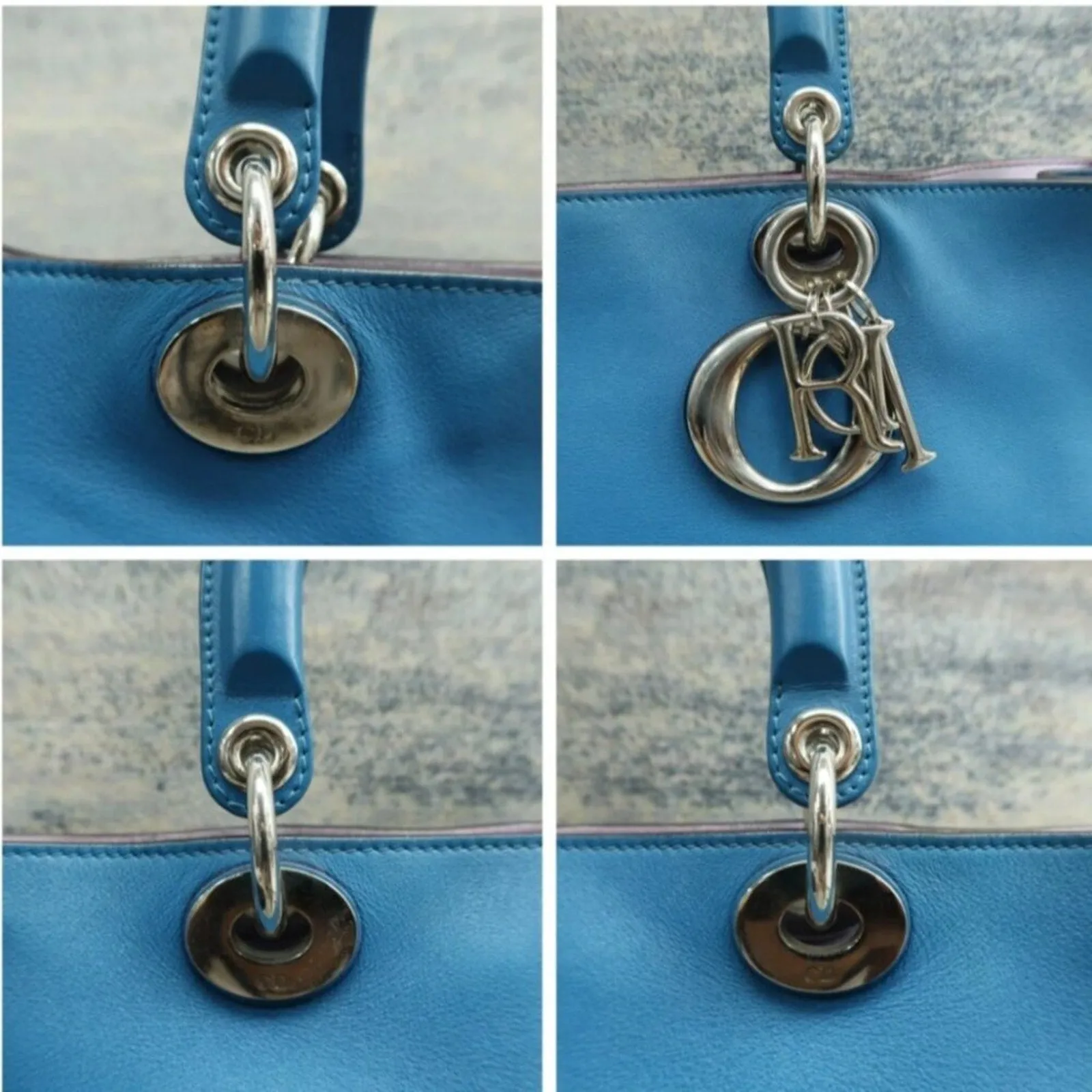 Dior VIP Blue Leather Satchel Bag