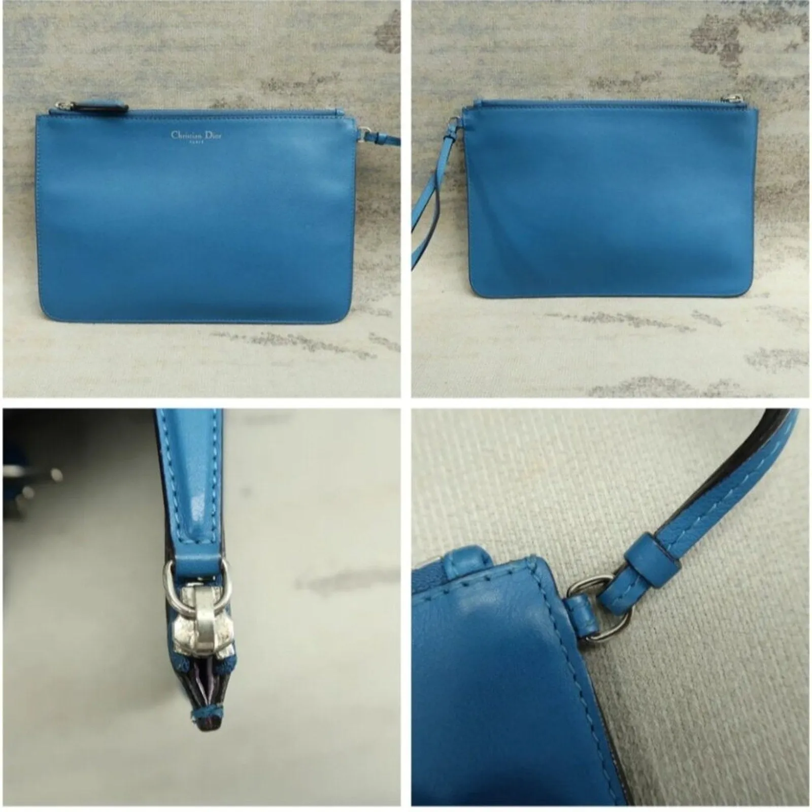 Dior VIP Blue Leather Satchel Bag
