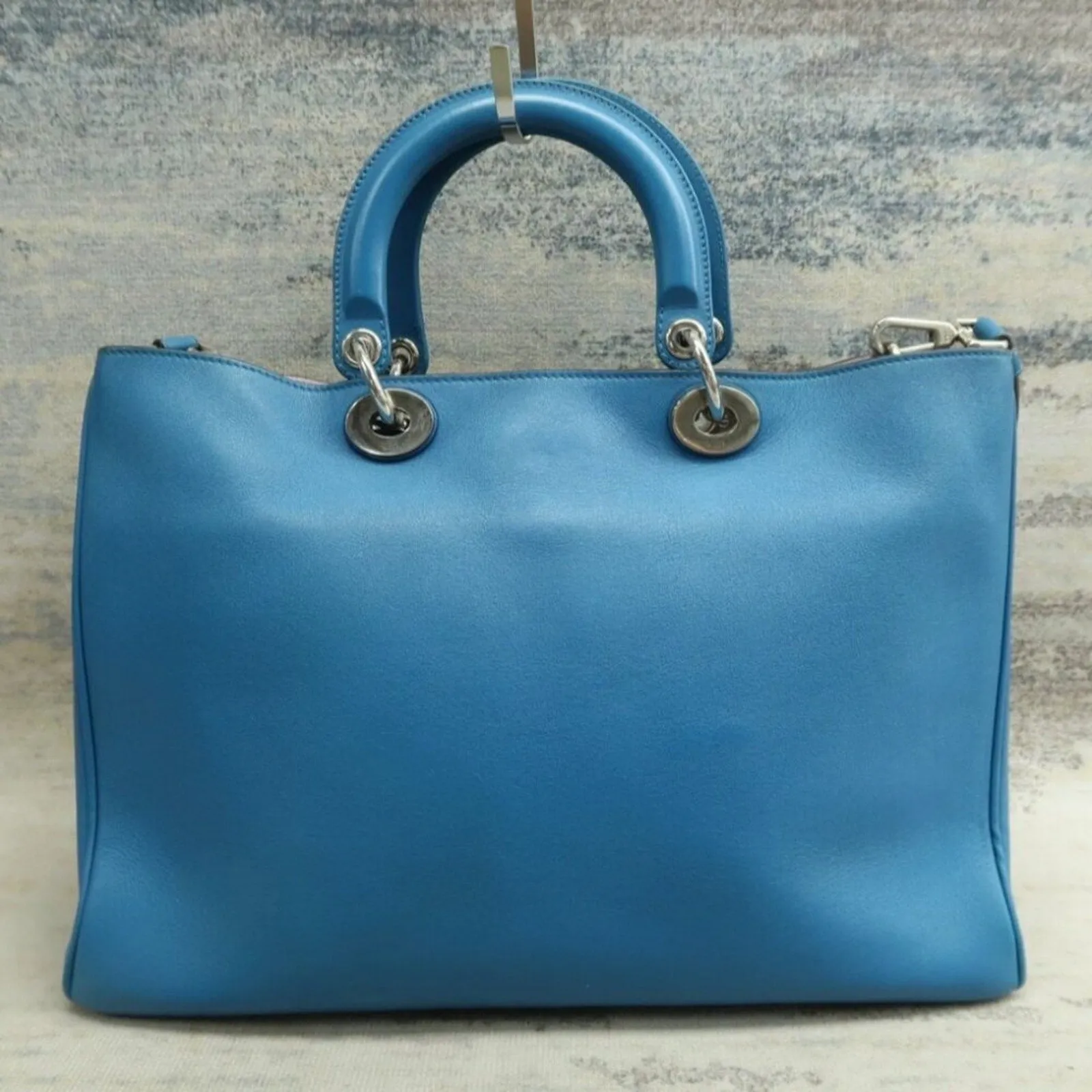 Dior VIP Blue Leather Satchel Bag