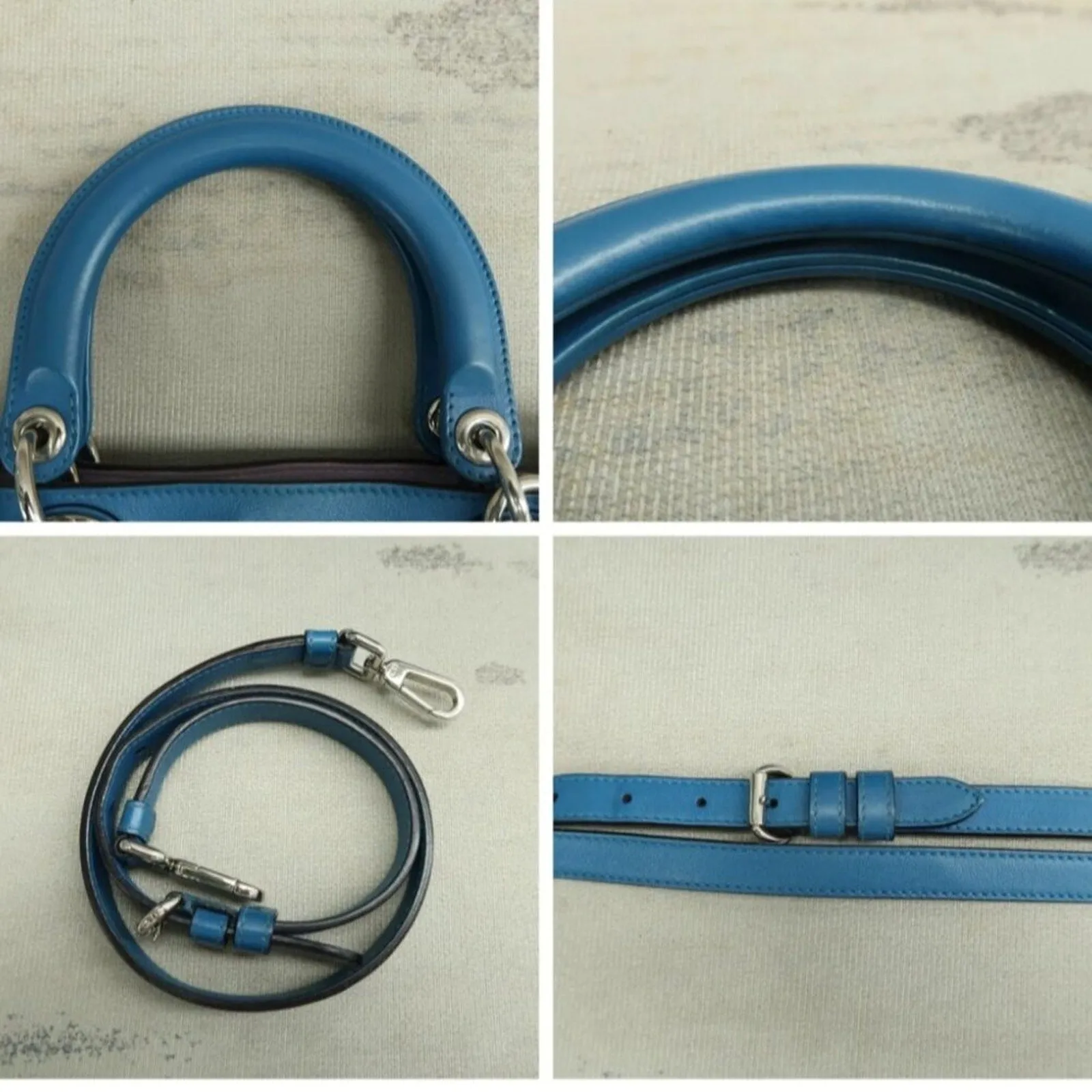 Dior VIP Blue Leather Satchel Bag