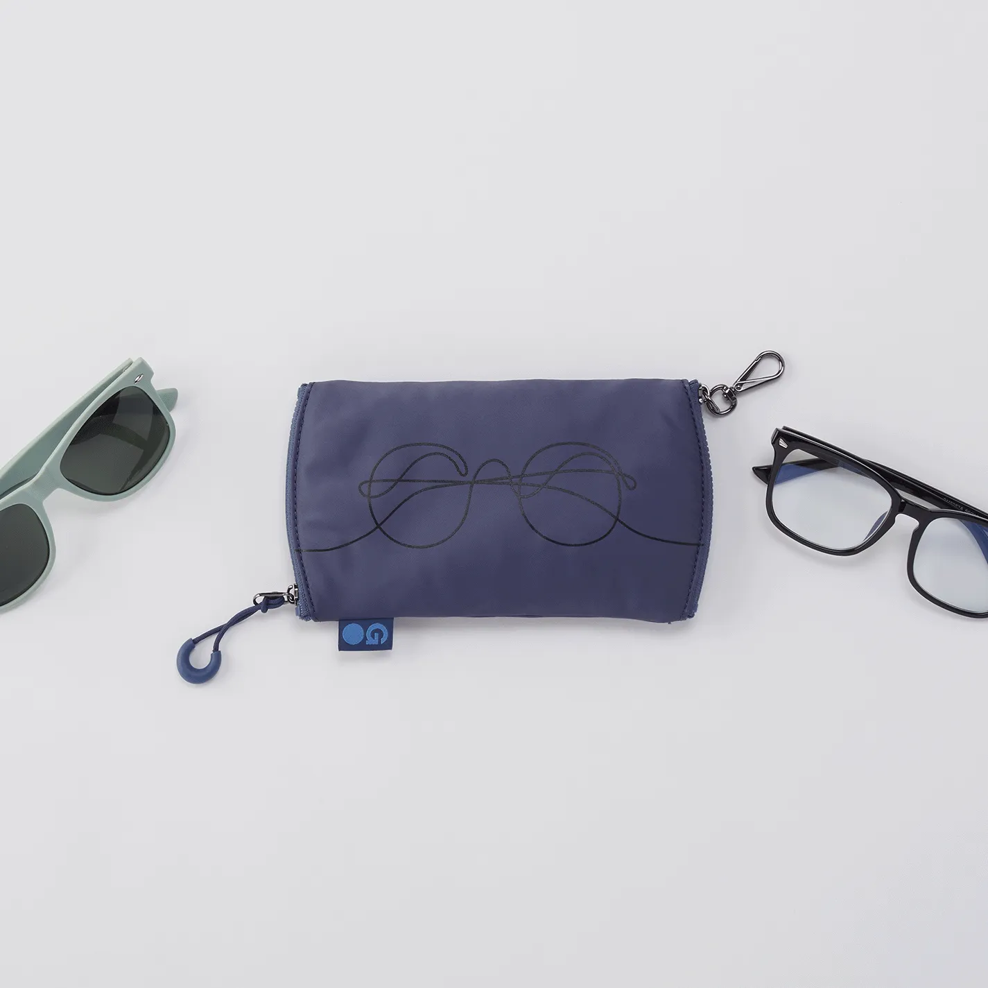 DOUBLE VISION Clip Eyewear Organizer in CaRefiber recycled nylon - Ocean