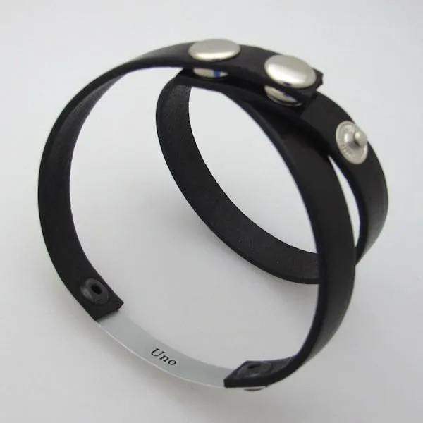 Double Wrap Personalized Leather Bracelet