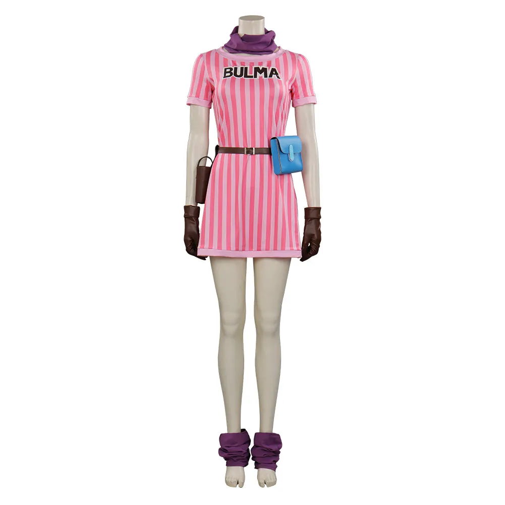 Dragon Ball Z  Bulma Outfits Cosplay Costume Halloween Carnival Suit