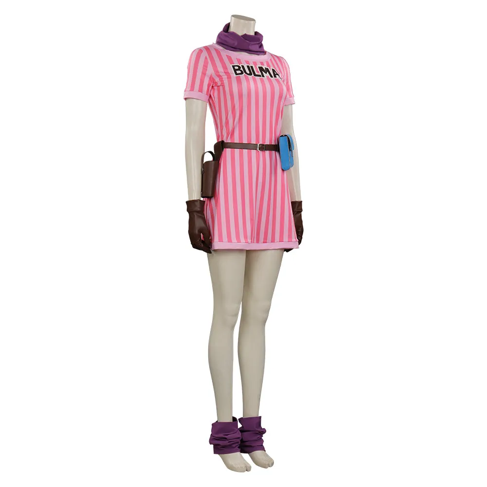 Dragon Ball Z  Bulma Outfits Cosplay Costume Halloween Carnival Suit