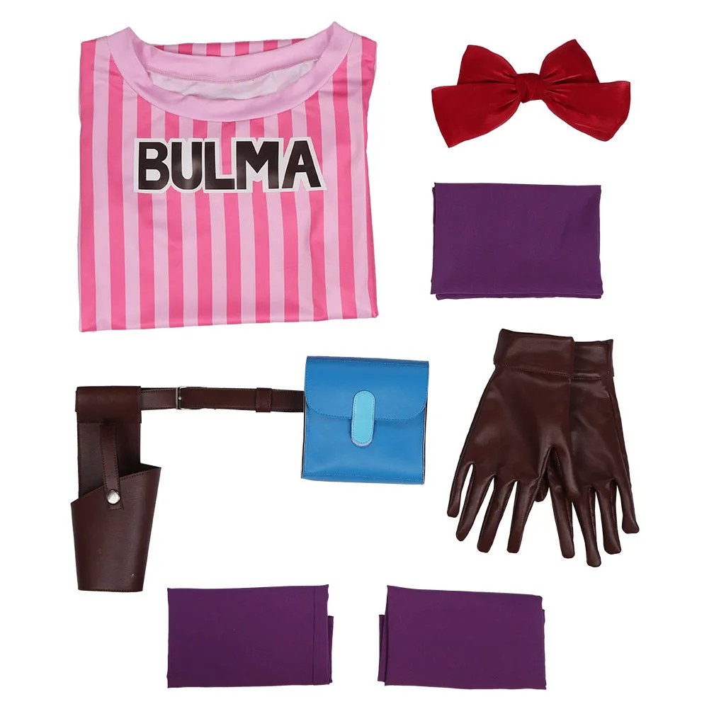 Dragon Ball Z  Bulma Outfits Cosplay Costume Halloween Carnival Suit