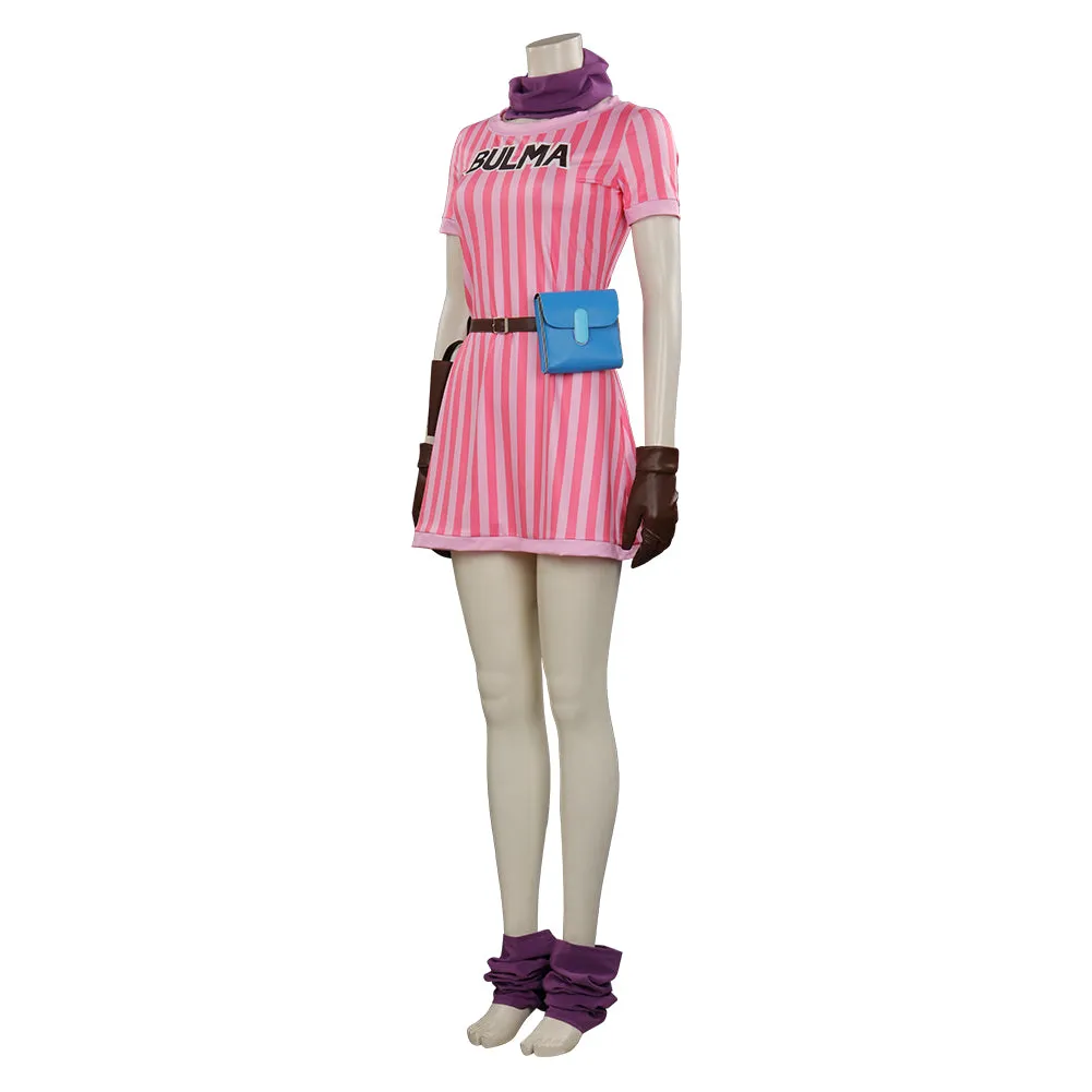 Dragon Ball Z  Bulma Outfits Cosplay Costume Halloween Carnival Suit