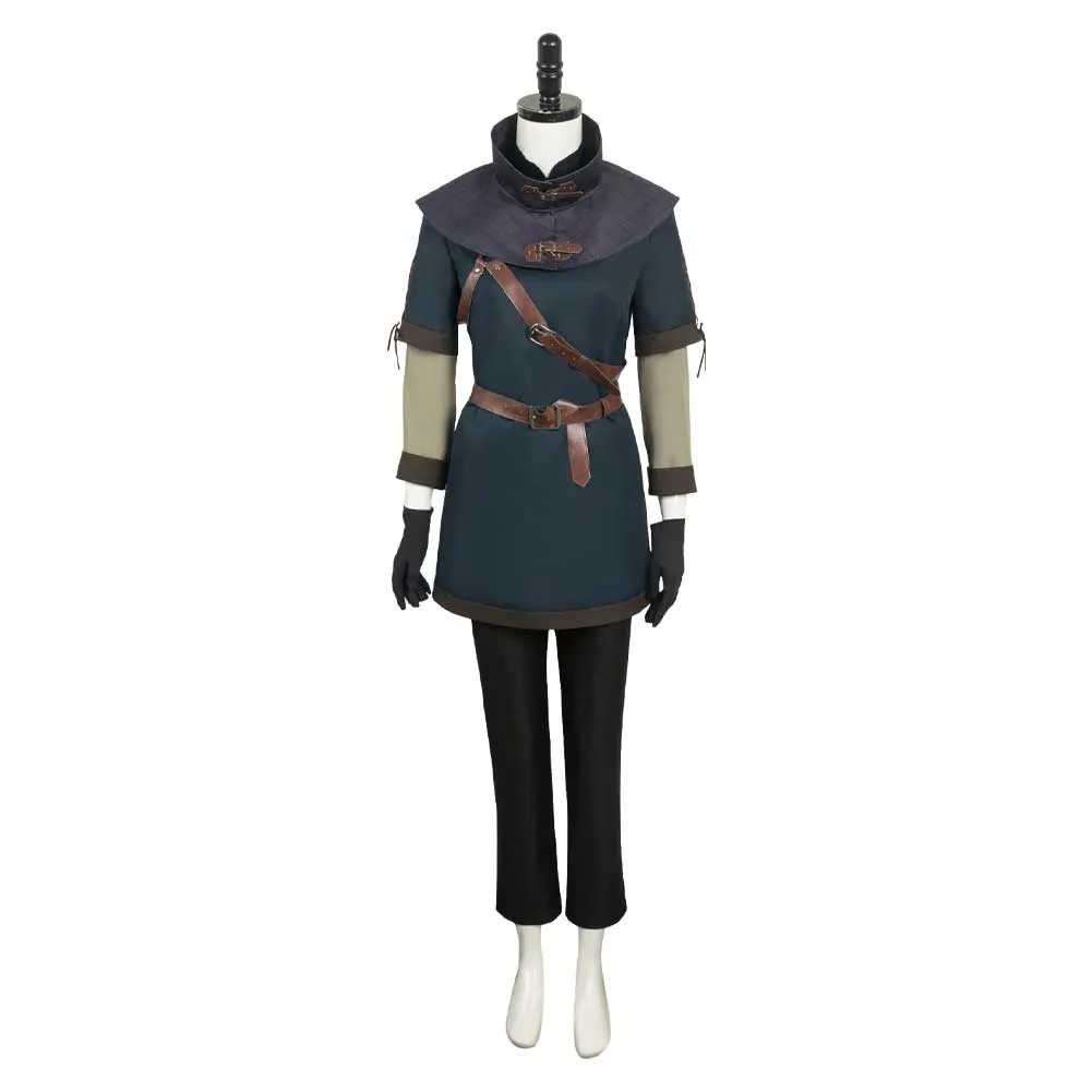 Dragon's Dogma Game Archer Female Black Suit Cosplay Costume Outfits Halloween Carnival Suit
