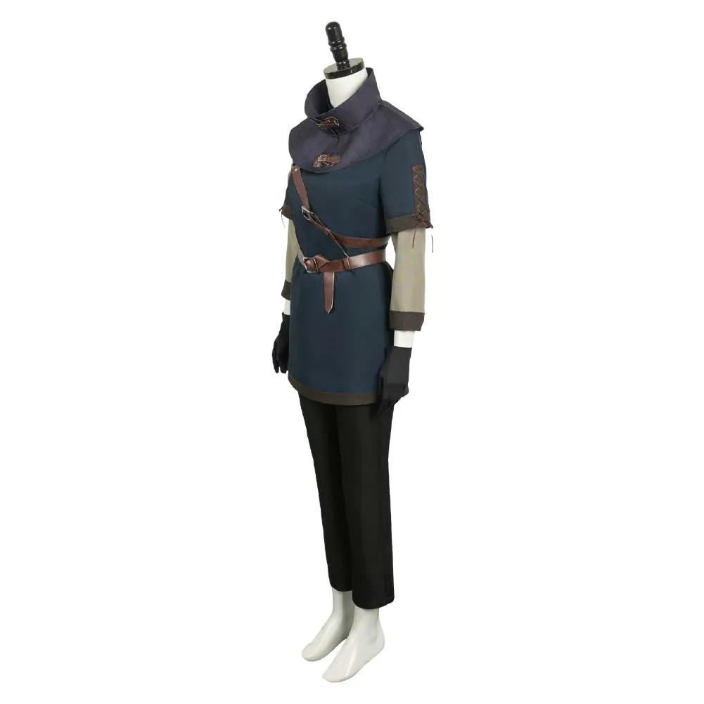 Dragon's Dogma Game Archer Female Black Suit Cosplay Costume Outfits Halloween Carnival Suit