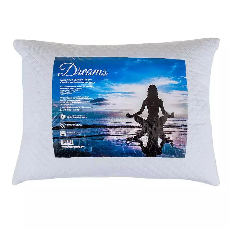 Dreams - Quilted Jumbo pillow - 20" x 26"