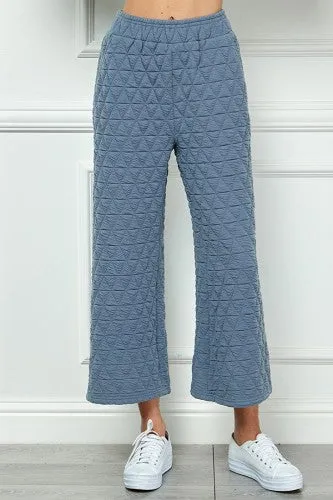 Dusty Blue Quilted Pant