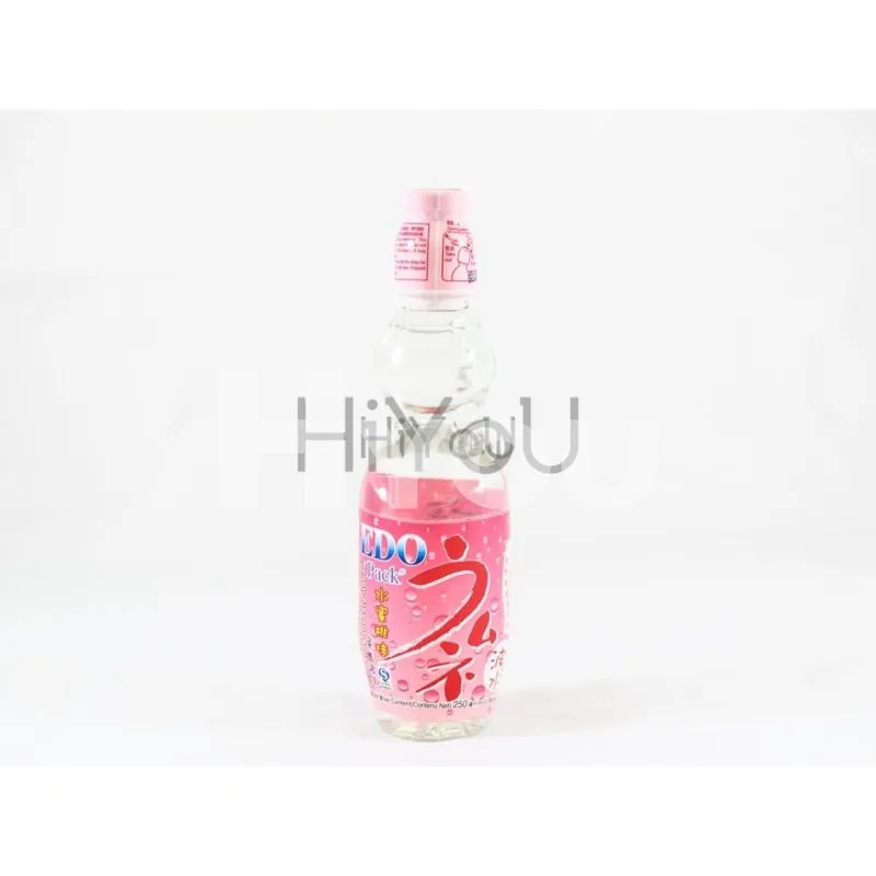 Edo Peach Flavour Soda Drink 250ml ~ Edo 波子水 水蜜桃味 250ml