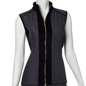 EP NY Quilt and Knit Panel Vest