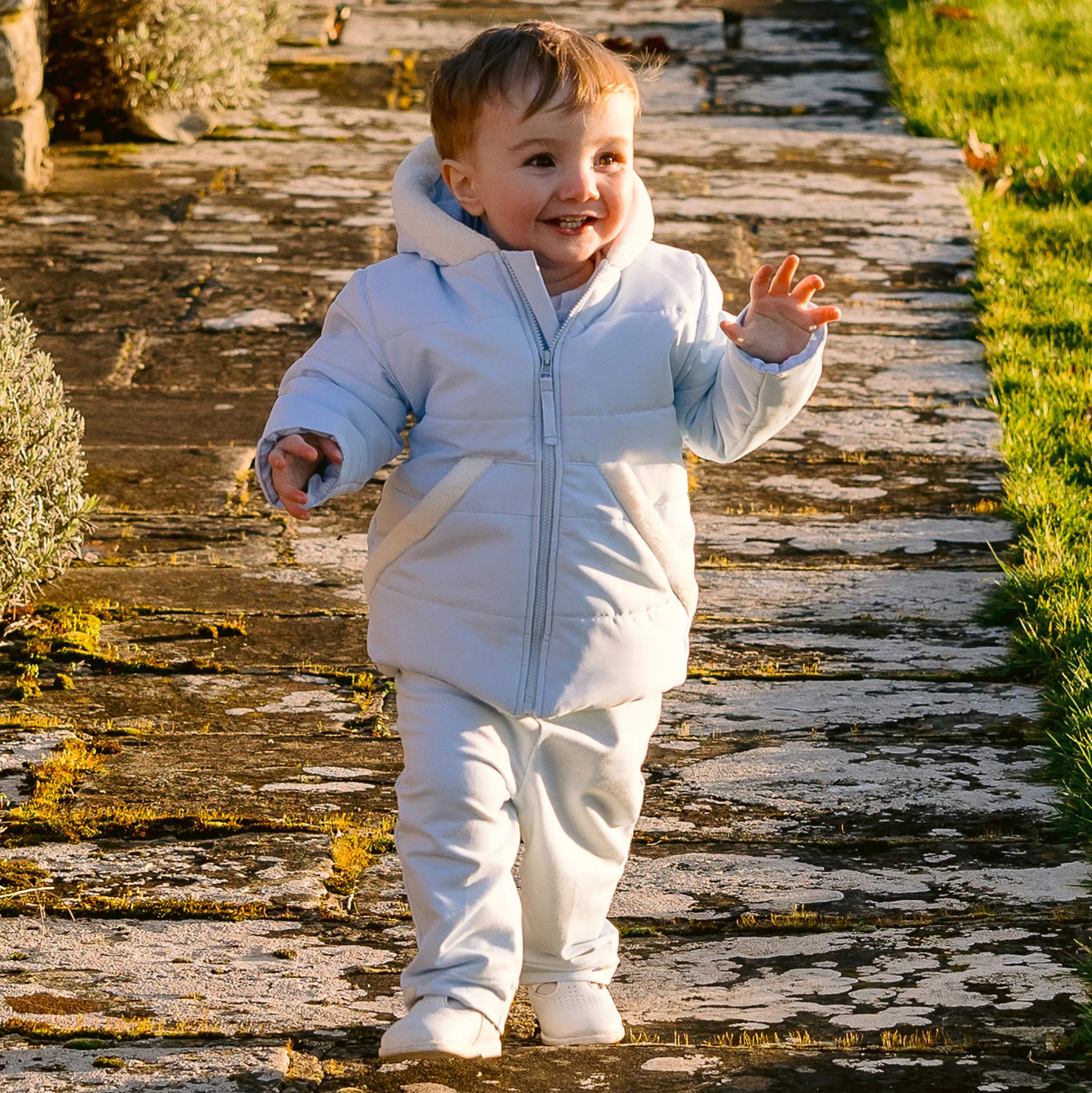Ethan Baby Boys Microfibre Winter Jacket with Hood
