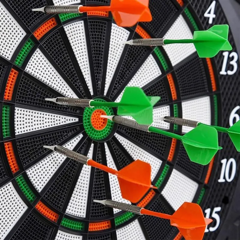 Exclusive Compact Electronic Game Room Dart Board Cabinet Set