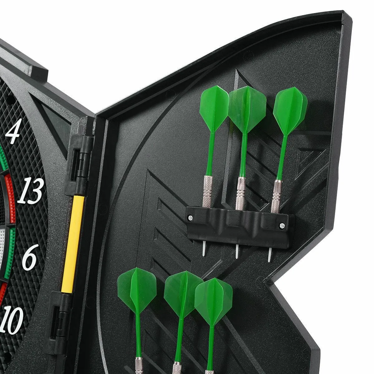 Exclusive Compact Electronic Game Room Dart Board Cabinet Set