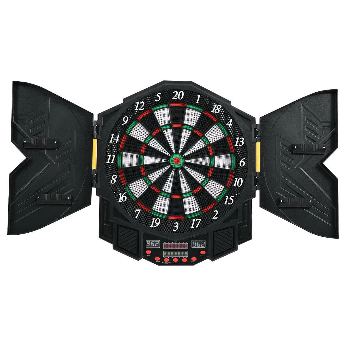 Exclusive Compact Electronic Game Room Dart Board Cabinet Set