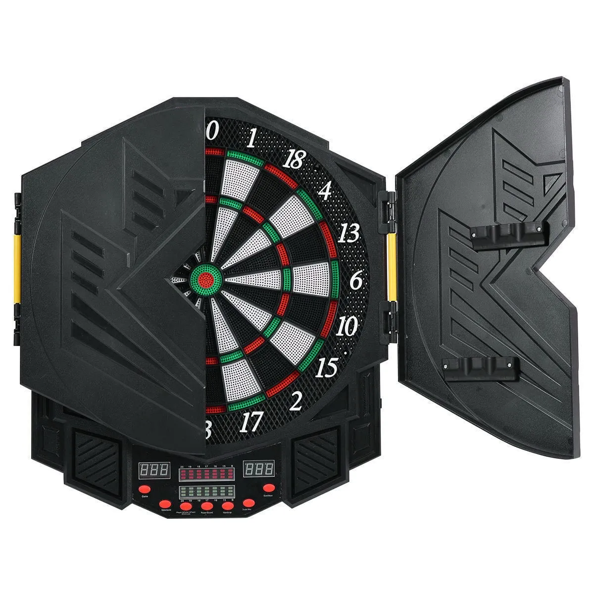 Exclusive Compact Electronic Game Room Dart Board Cabinet Set