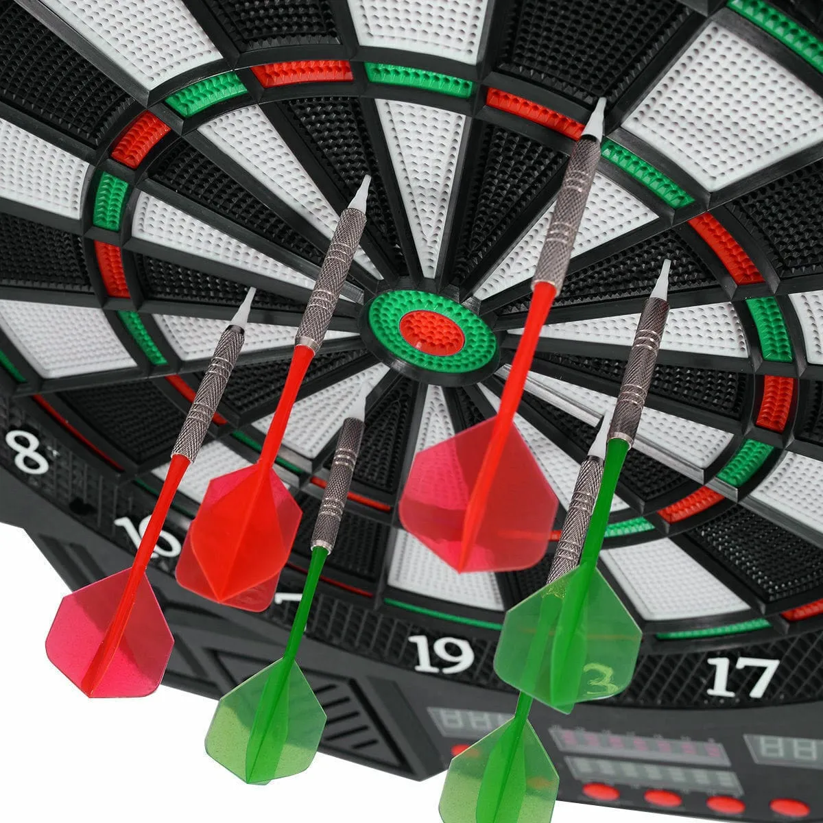 Exclusive Compact Electronic Game Room Dart Board Cabinet Set