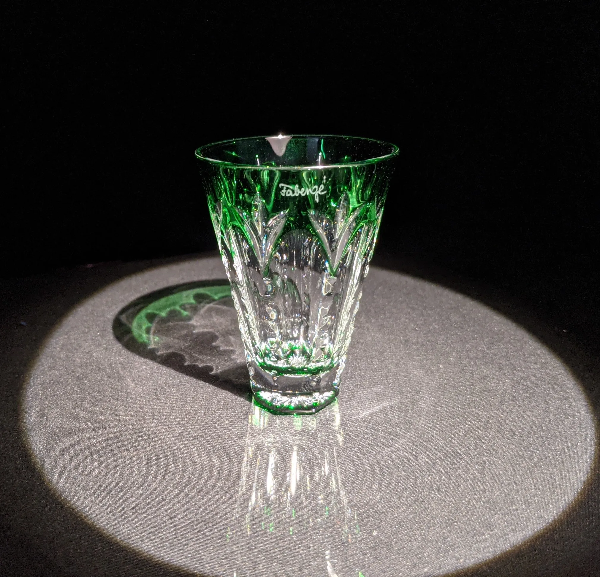 Faberge Crystal Ice Bucket with shot glasses