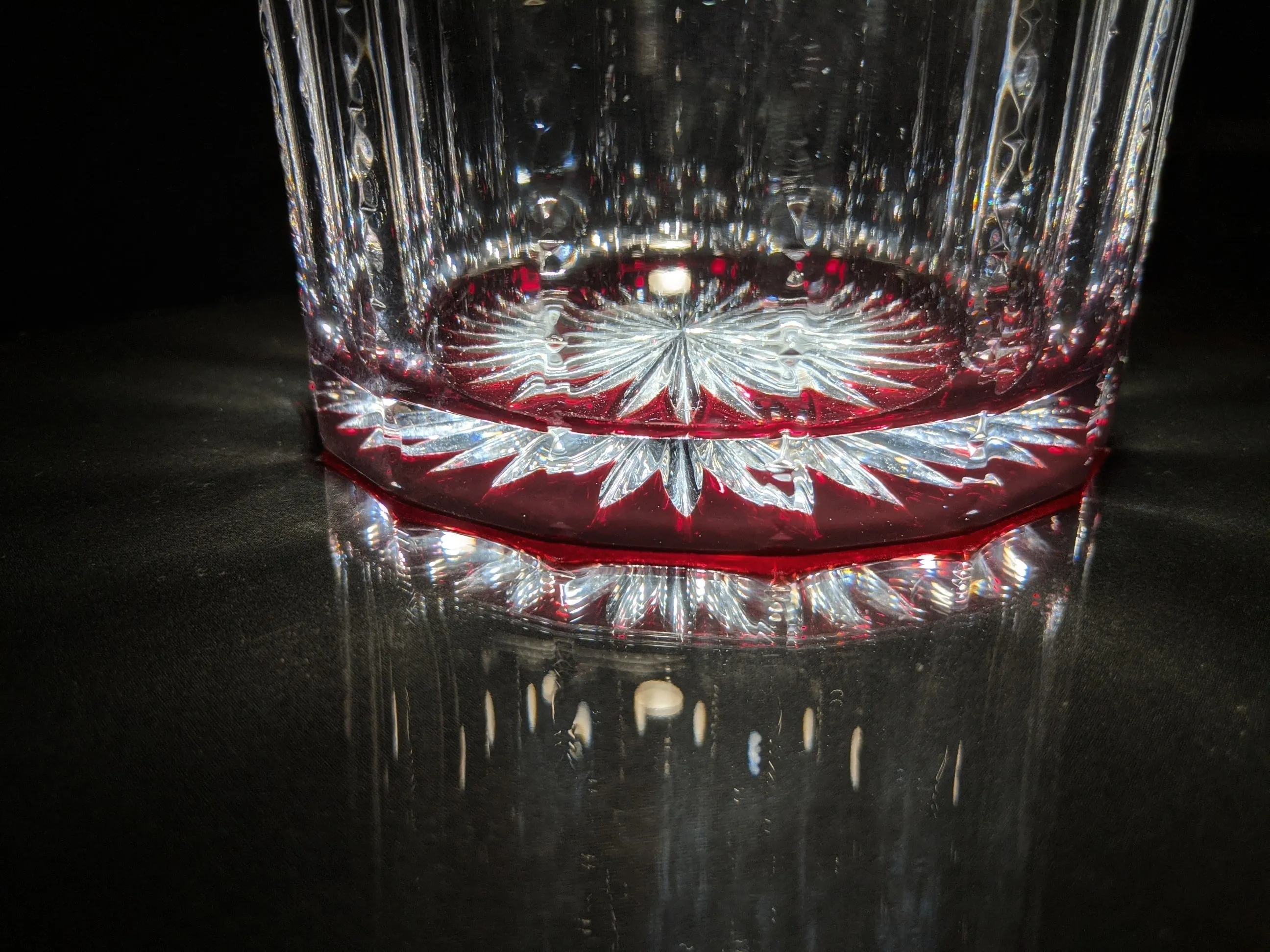 Faberge Crystal Ice Bucket with shot glasses