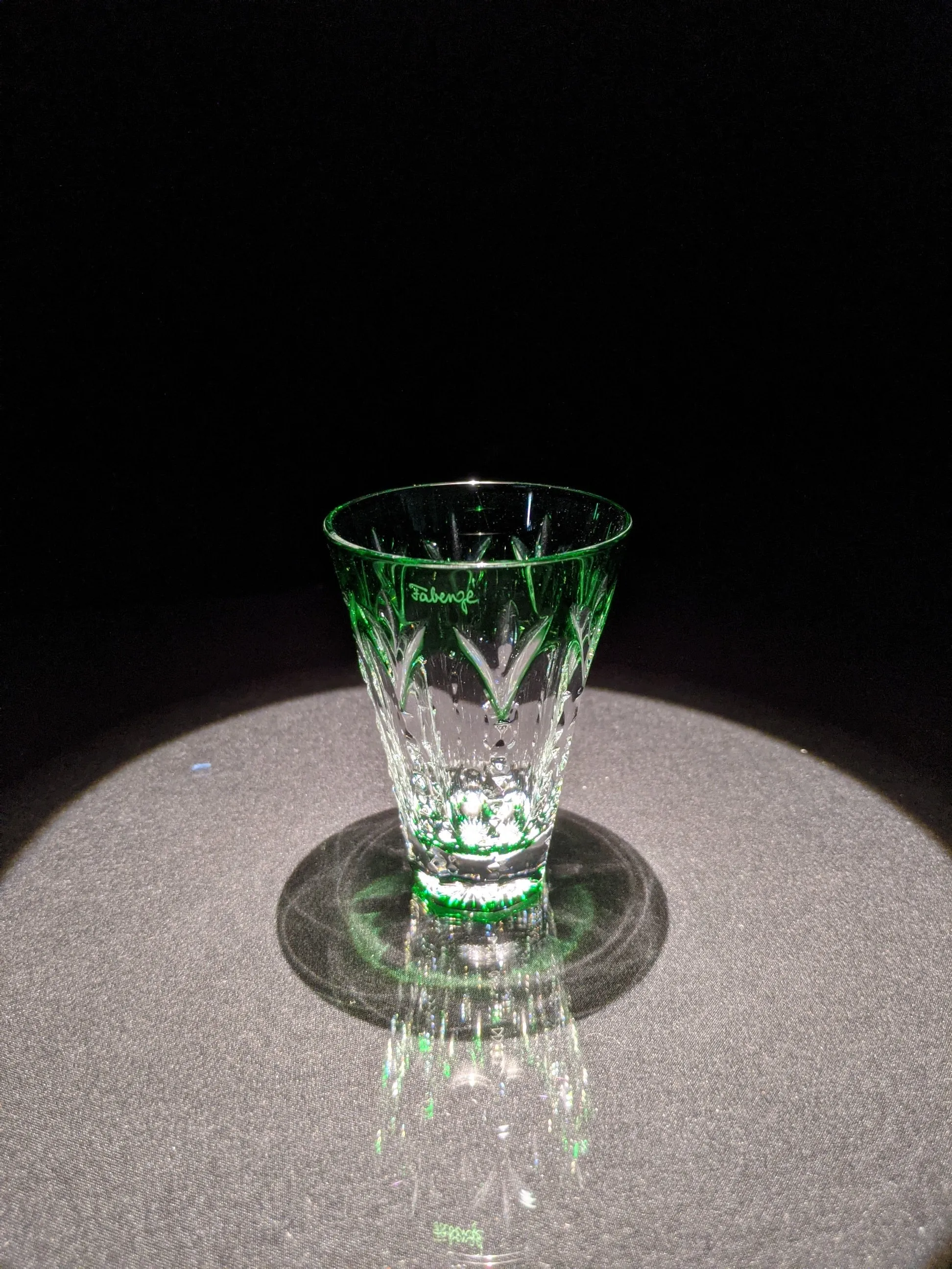 Faberge Crystal Ice Bucket with shot glasses
