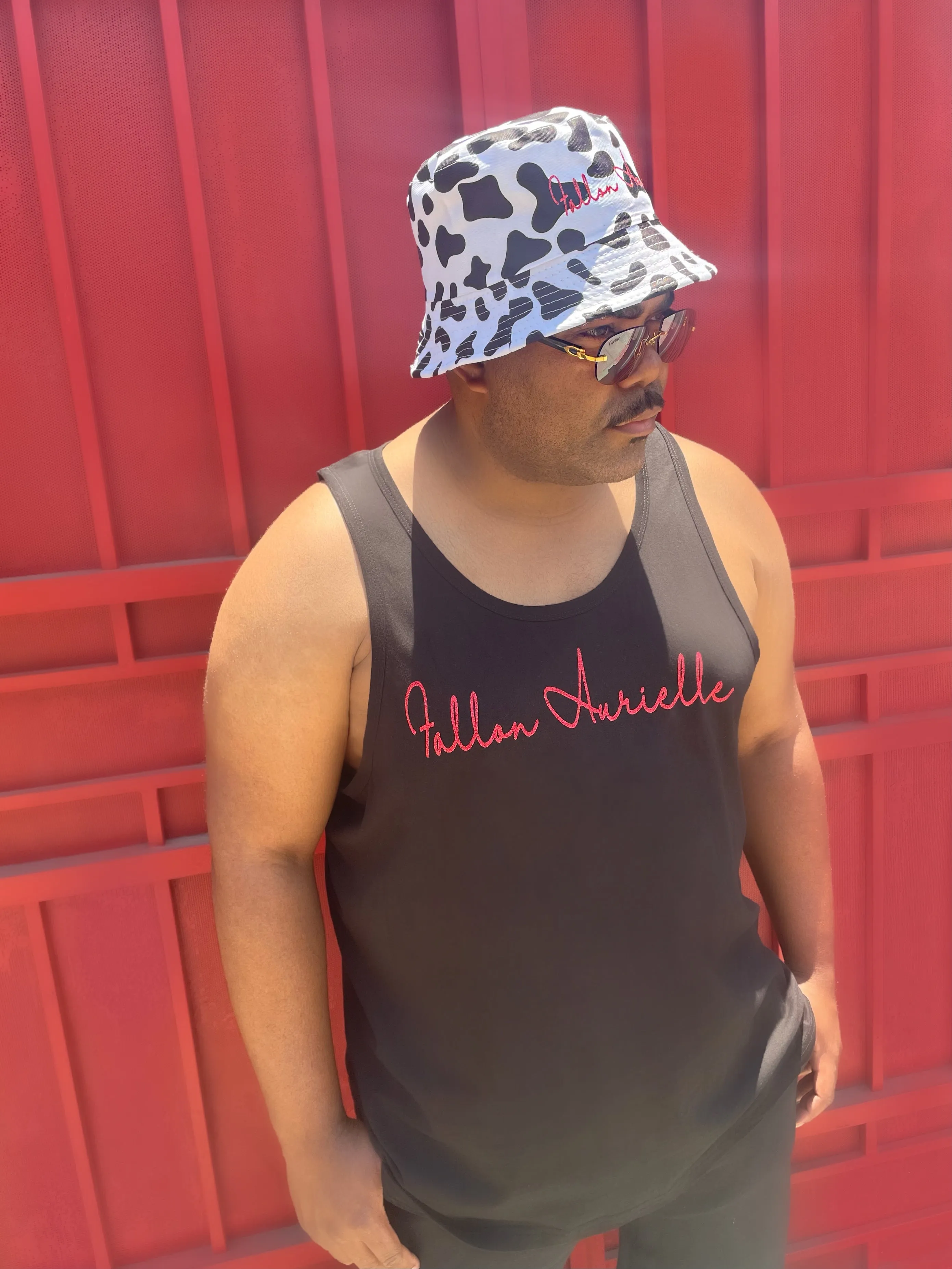 Fallon Aurielle Unisex Signature Classic Tank Top (Black & Red)