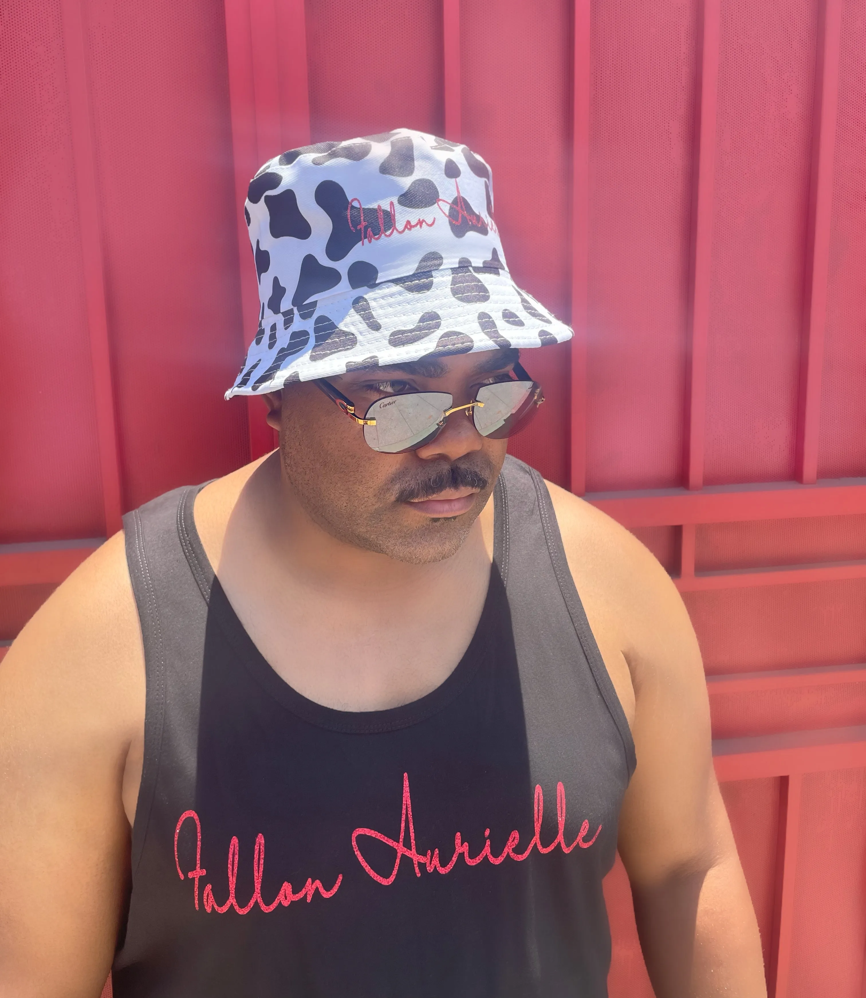 Fallon Aurielle Unisex Signature Classic Tank Top (Black & Red)