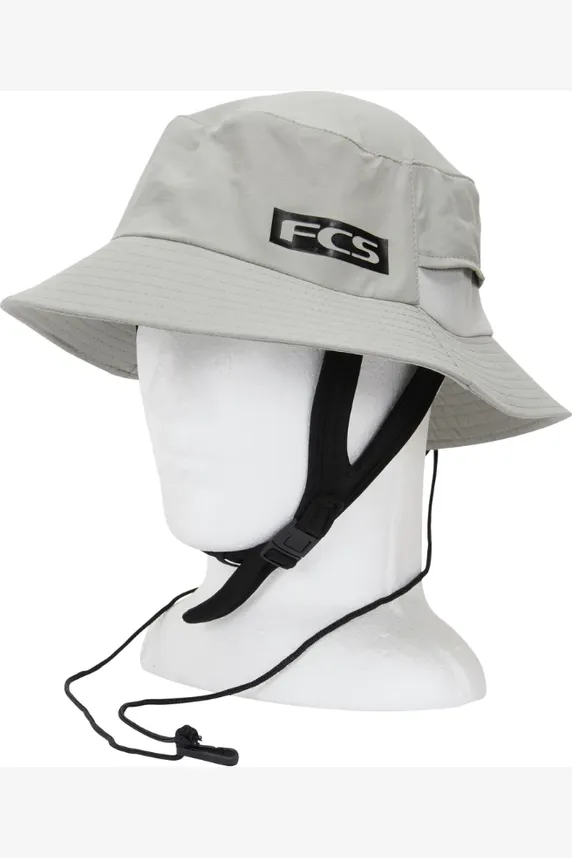 FCS ESSENTIALS SURF BUCKET HAT - WARM GREY