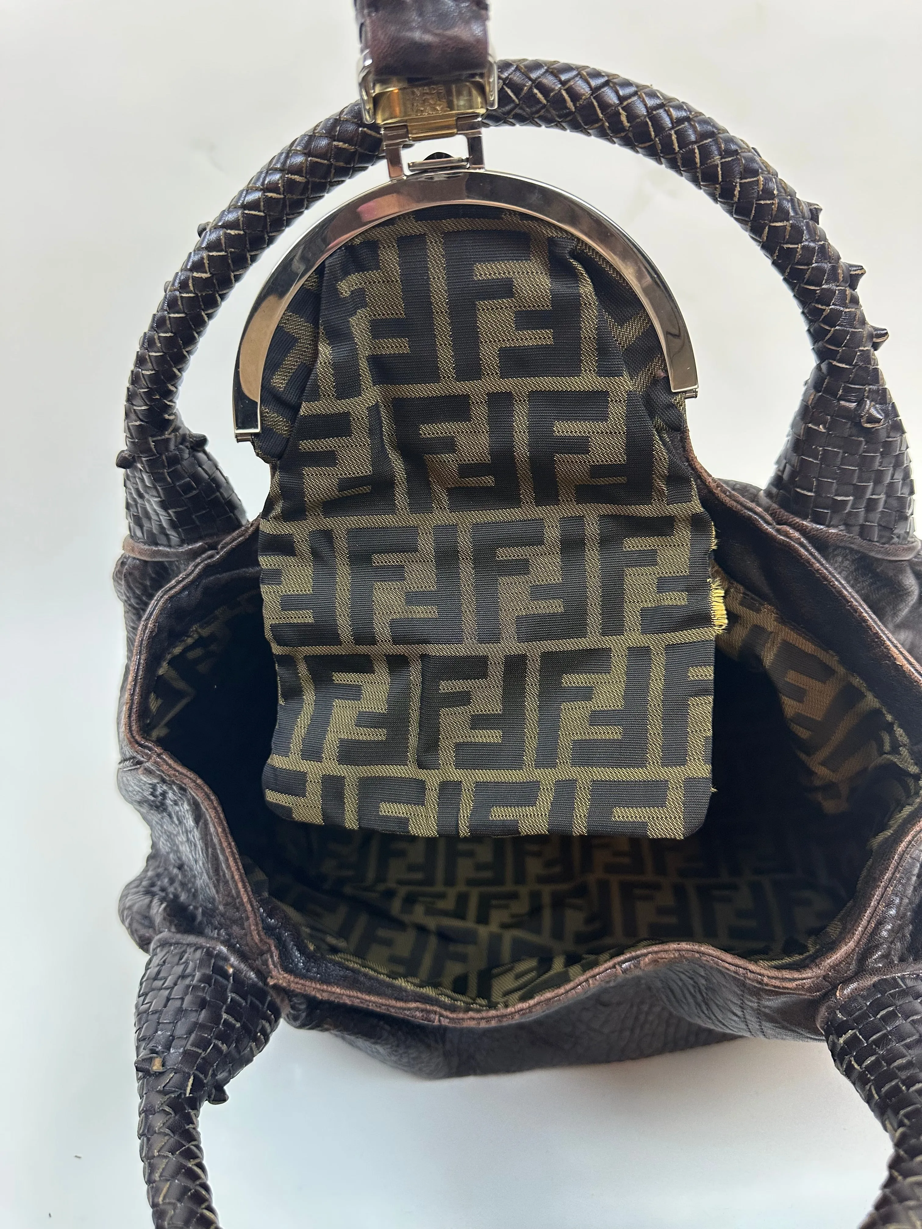 Fendi SS 2005 Spy Brown Leather Handbag