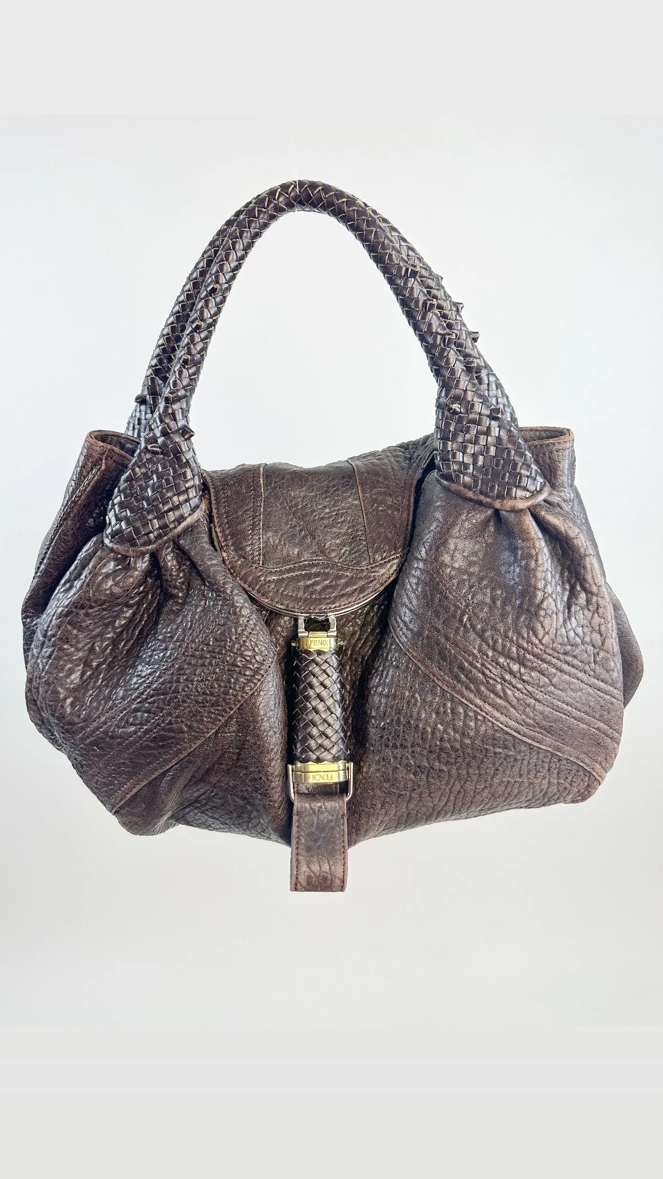 Fendi SS 2005 Spy Brown Leather Handbag