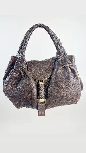 Fendi SS 2005 Spy Brown Leather Handbag