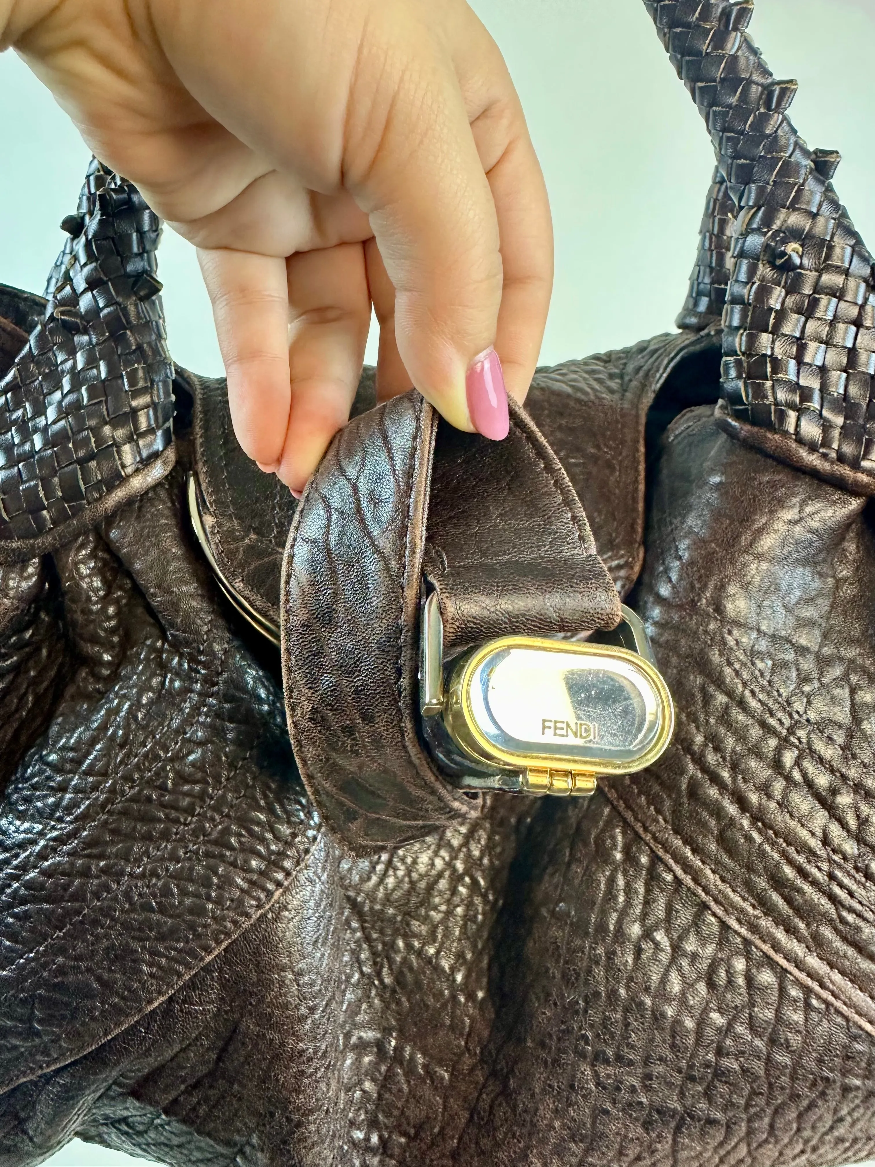 Fendi SS 2005 Spy Brown Leather Handbag