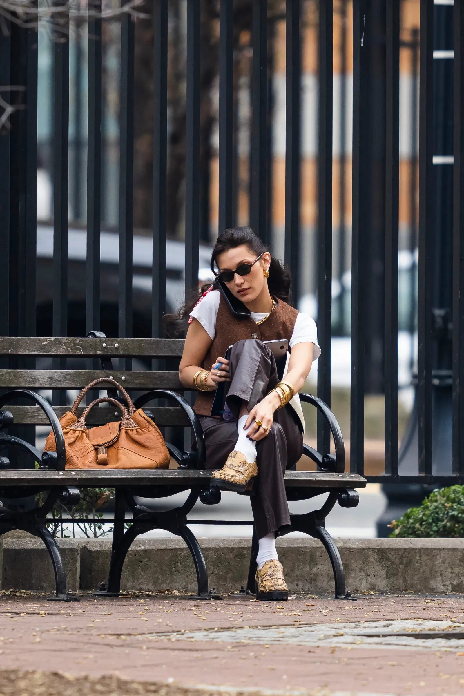 Fendi SS 2005 Spy Brown Leather Handbag