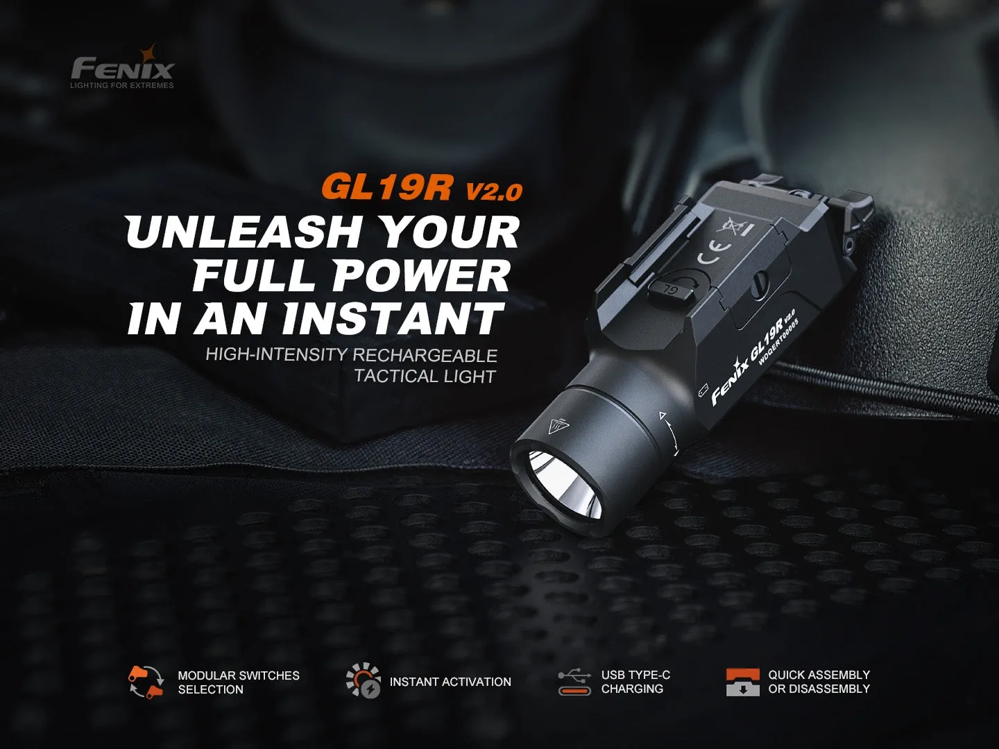 FENIX GL19R V2.0 RECHARGEABLE TAC LIGHT