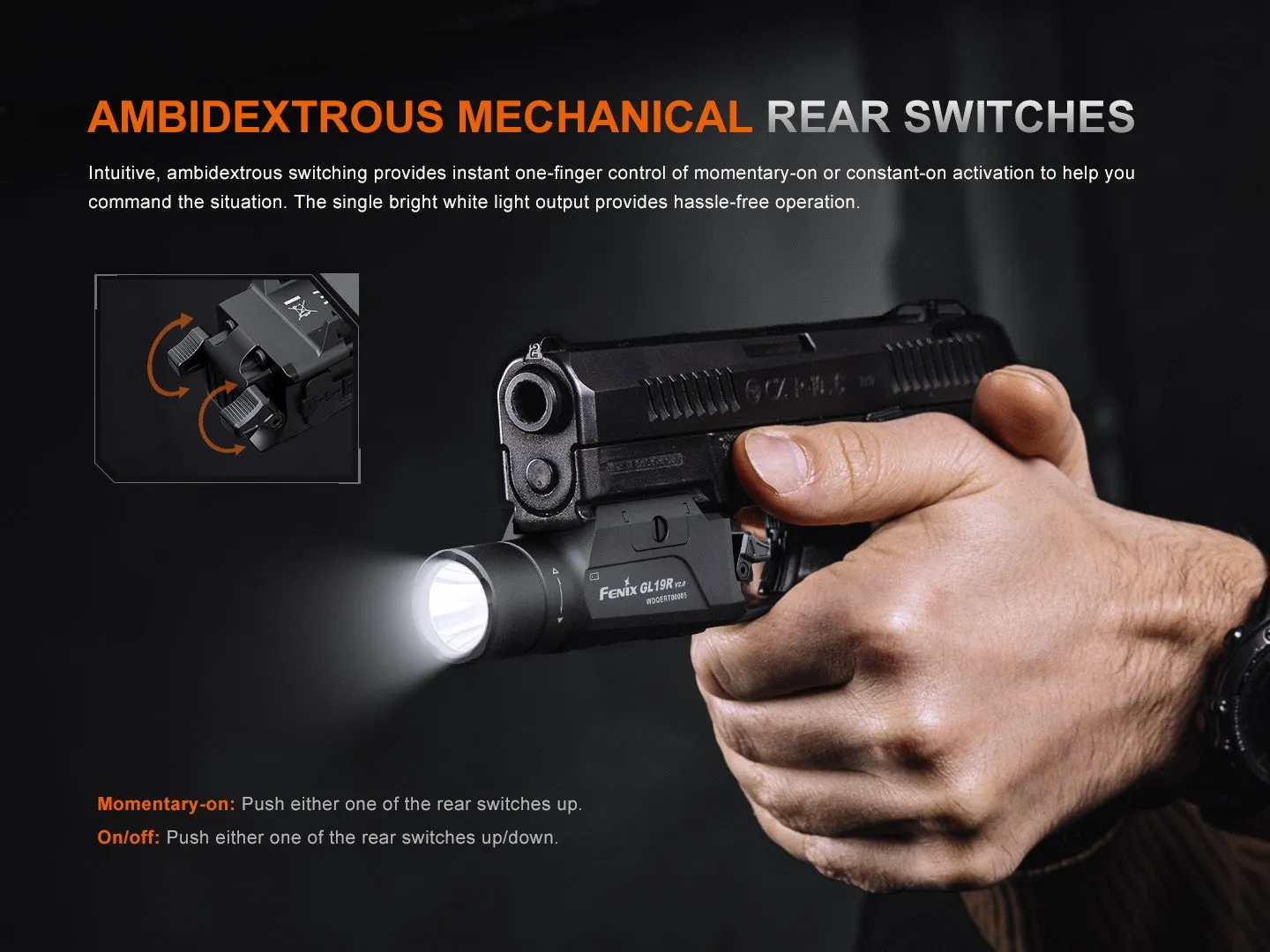 FENIX GL19R V2.0 RECHARGEABLE TAC LIGHT