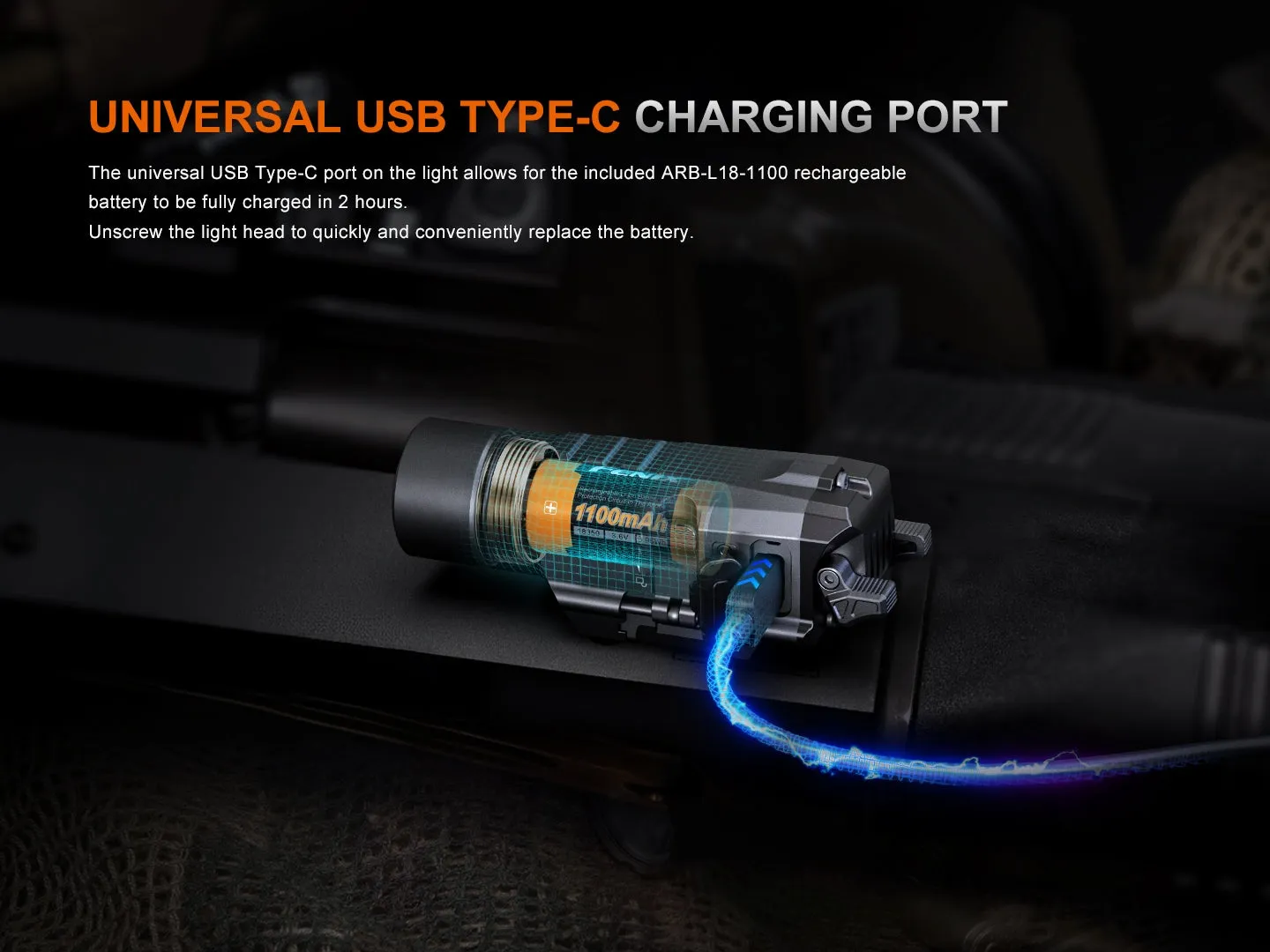 FENIX GL19R V2.0 RECHARGEABLE TAC LIGHT