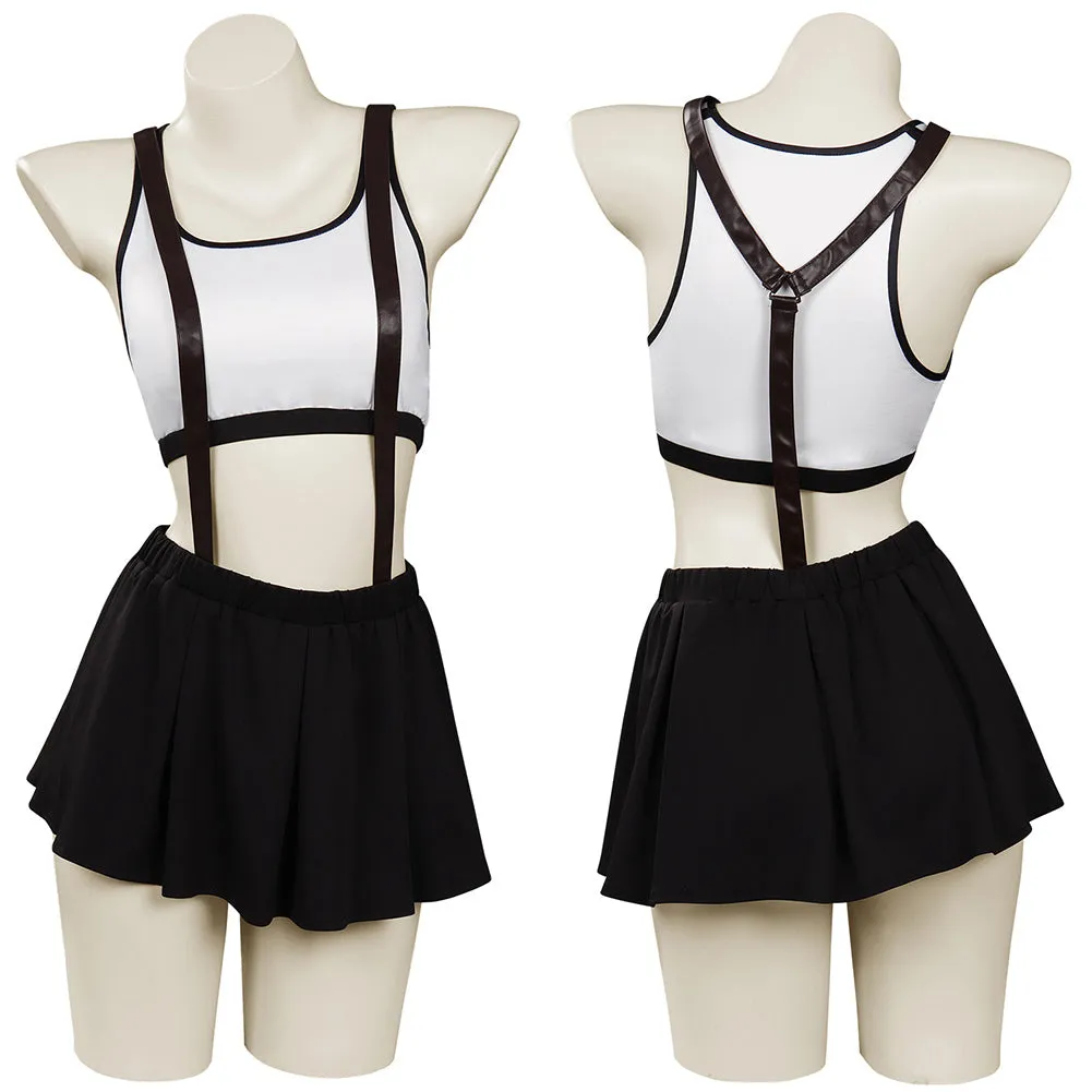 Final fantasy 7 remake Tifa Lockhart Cosplay Costumes Top Skirt Two-piece Swimsuit Halloween Carnival Suit