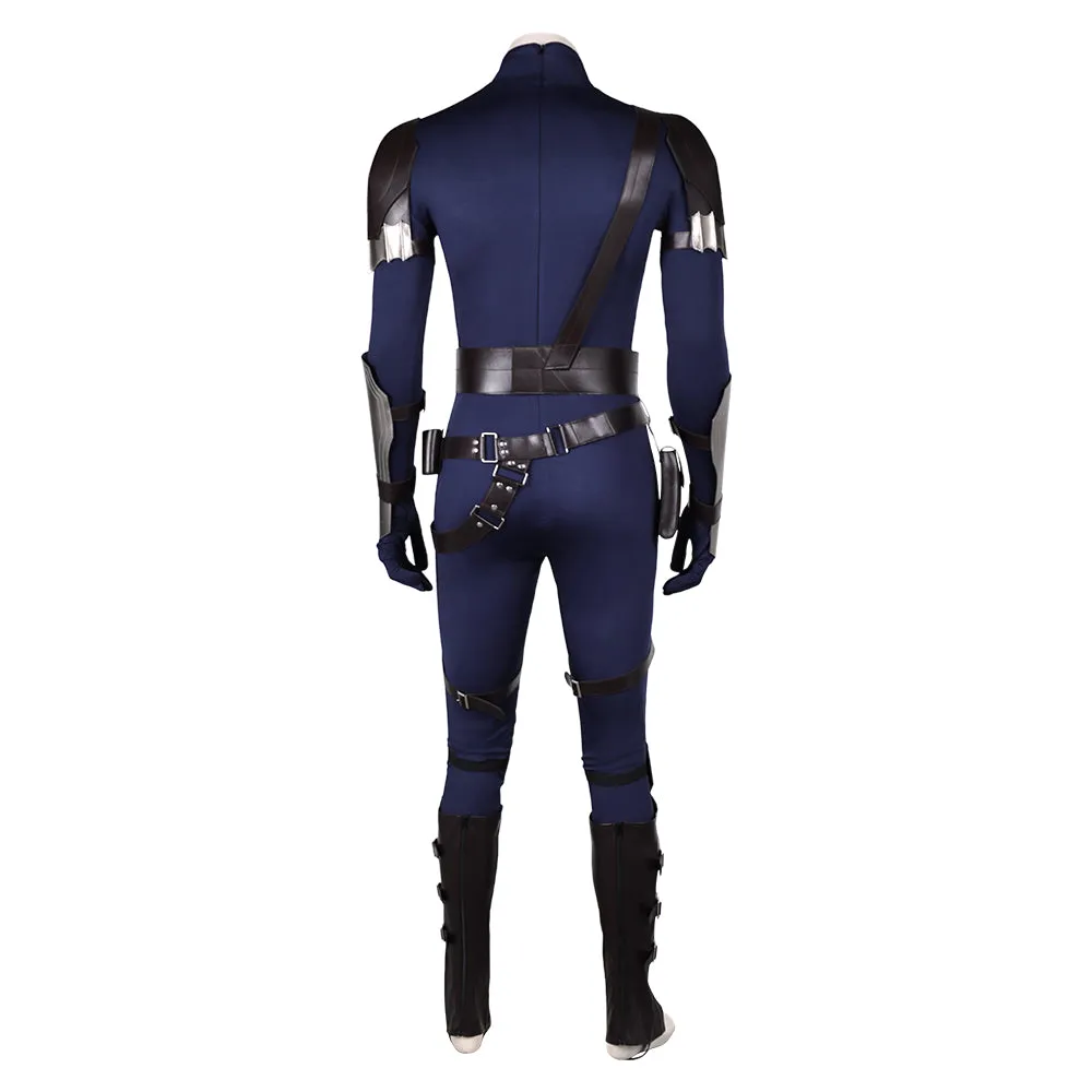 Final Fantasy VII Rebirth Cloud Strife Blue and Black Combat Suit Set Cosplay Costume Outfits Halloween Carnival Suit